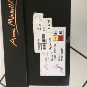 White strapped heels